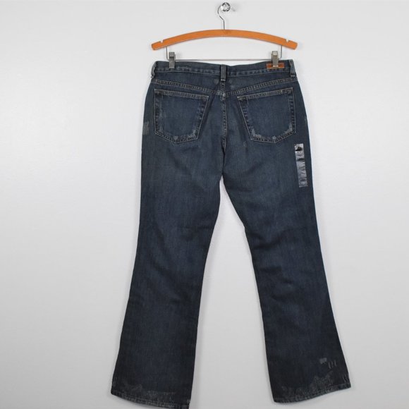 Calvin Klein Jeans Women's Size 10 Distressed Denim Flare Mid Rise Inseam 32 NWT - Picture 9 of 12